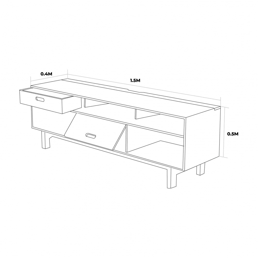 Wazi TV Stand (Pearl White) - Image 4