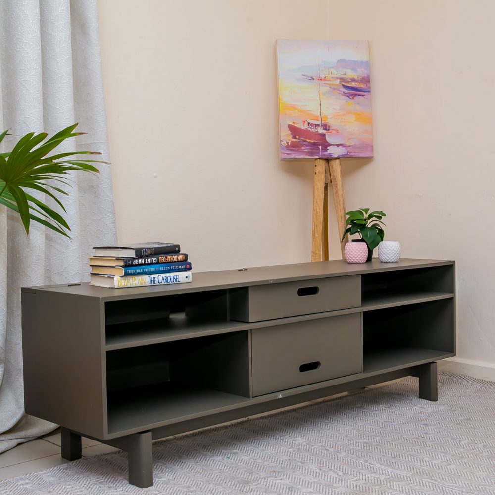 Moko tv stand stone grey