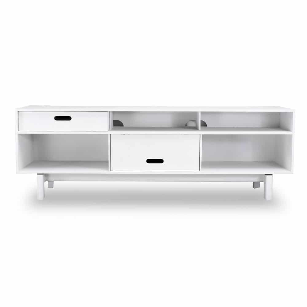 Moko Pearl white TV stand