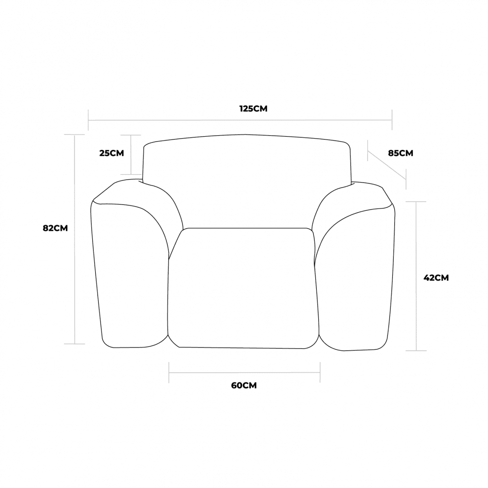 Mr biggie 1 seater dimensions