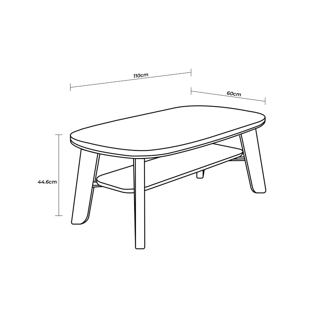 Tilty Coffee Table dimension